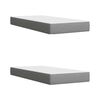 vidaXL Sommier &agrave; lattes de lit avec matelas Gris clair 200x200cm Tissu