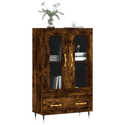 vidaXL Buffet haut chêne fumé 69,5x31x115 cm bois d'ingénierie