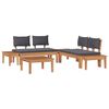 vidaXL Ensemble de canap&eacute; de jardin 3 pc Marron et gris