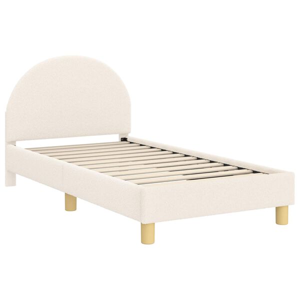 vidaXL Cadre de lit pour enfants avec t&ecirc;te de lit Cr&egrave;me 80 x 160 cm