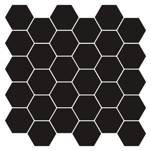 vidaXL Carreau hexagonal 10 pcs Noir 30 x 30 cm Polyur&eacute;thane et PET