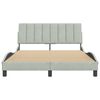 vidaXL Cadre de lit sans matelas Hanko gris clair 140x190 cm velours