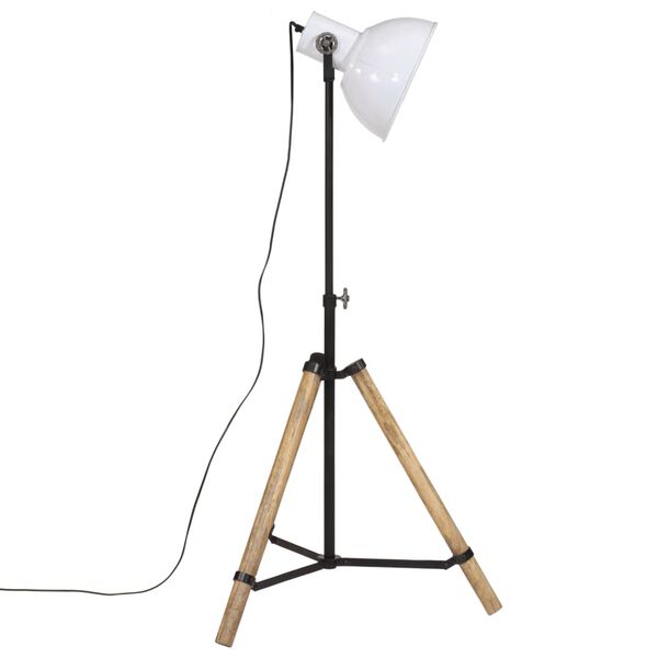 vidaXL Lampadaire 25 W blanc 75x75x90-150 cm E27
