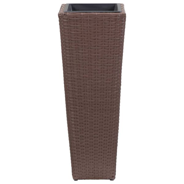 vidaXL Lit sur&eacute;lev&eacute; de jardin 30x30x80 cm R&eacute;sine Tress&eacute;e Marron
