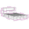 vidaXL Lit biblioth&egrave;que sans matelas 140x190 cm bois massif