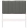 vidaXL T&ecirc;te de lit capitonn&eacute;e Blanc et gris clair 80 cm Pin massif