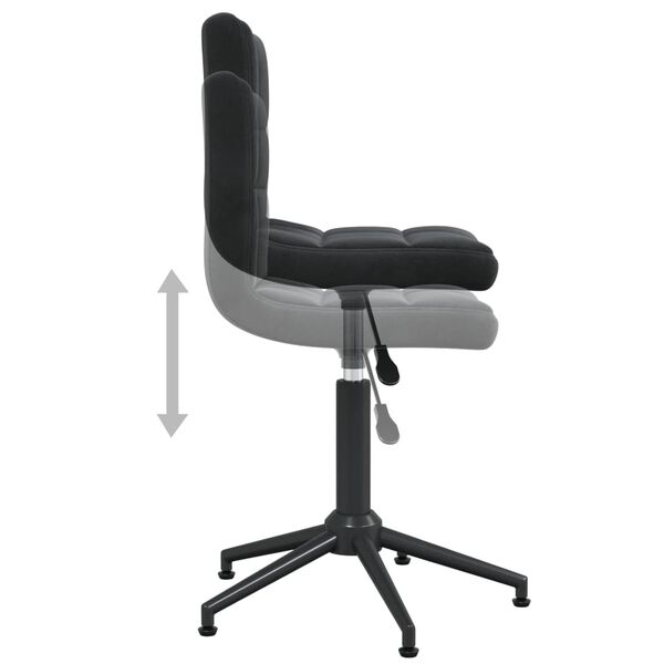 vidaXL Chaise pivotante de salle &agrave; manger Noir Velours