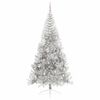 vidaXL Sapin de No&euml;l artificiel pr&eacute;-&eacute;clair&eacute; Argent 240 cm PET