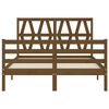 vidaXL Cadre de lit sans matelas marron miel 140x190 cm bois massif