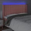 vidaXL T&ecirc;te de lit &agrave; LED Rose 183x16x118/128 cm Velours
