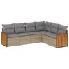 vidaXL Salon de jardin avec coussins 6 pcs beige r&eacute;sine tress&eacute;e