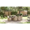 vidaXL Ensemble de salle &agrave; manger pour jardin 7 pcs Beige polyrotin