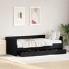 vidaXL Lit d'appoint Ch&ecirc;ne noir 90 x 200 cm Bois d'ing&eacute;nierie
