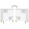 vidaXL Buffets 3 pcs blanc 60x35x70 cm bois d'ing&eacute;nierie