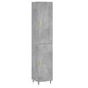 vidaXL Buffet haut Gris b&eacute;ton 34,5x34x180 cm Bois d'ing&eacute;nierie