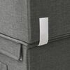 vidaXL Bo&icirc;tes de rangement empilables 3 pcs Tissu Anthracite