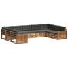 vidaXL Ensemble de canap&eacute;s d'ext&eacute;rieur 9 pc Naturel et Anthracite