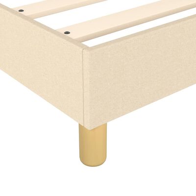 vidaXL Sommier à lattes de lit avec matelas Crème 90x200 cm Tissu