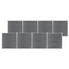 vidaXL Cl&ocirc;ture de jardin WPC 1391x186 cm Gris