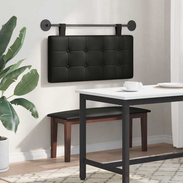 vidaXL T&ecirc;te de lit suspendue Noir 100 x 55 x 5 cm Simili cuir