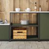 vidaXL Rangement de cuisine Vert olive 60 x 50 x 92 cm Acier