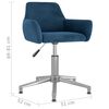 vidaXL Chaises pivotantes &agrave; manger lot de 4 Bleu Velours