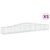 vidaXL Paniers &agrave; gabions arqu&eacute;s 5 pcs 400x50x40/60 cm Fer galvanis&eacute;
