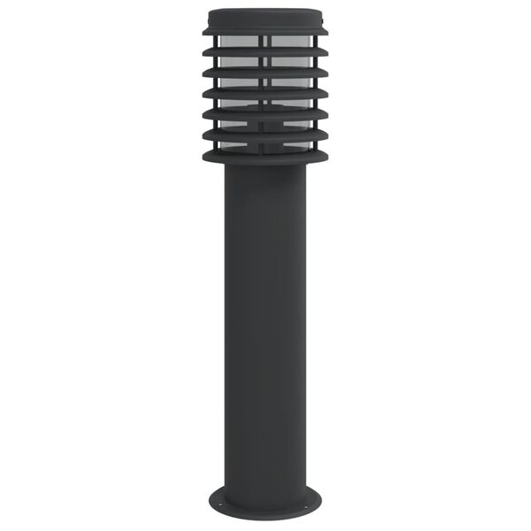 vidaXL Lampadaire d'ext&eacute;rieur noir 60 cm acier inoxydable