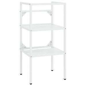 vidaXL Cadre de lavabo de salle de bain Blanc 40x38x83 cm Fer