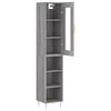 vidaXL Buffet haut Sonoma gris 34,5x34x180 cm Bois d'ing&eacute;nierie