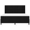 vidaXL Lit &agrave; ressort LED avec matelas Noir 180 x 200 cm tissu