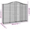 vidaXL Paniers &agrave; gabions arqu&eacute;s 14 pcs 200x30x140/160 cm Fer galvanis&eacute;