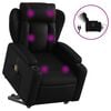 vidaXL Fauteuil inclinable de massage &eacute;lectrique noir similicuir