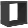 vidaXL &Eacute;tag&egrave;res cube murales 4 pcs Gris 22x15x22 cm