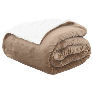 vidaXL plaid Camel 130 x 150 cm 1 kg Polaire