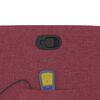 vidaXL Fauteuil de massage inclinable Rouge bordeaux Tissu