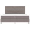 vidaXL Lit &agrave; ressorts avec matelas avec LED Taupe 200 x 200 cm tissu