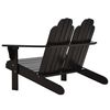 vidaXL Chaise Adirondack double Bois marron