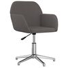 vidaXL Chaises pivotantes &agrave; manger lot de 2 Gris fonc&eacute; Tissu