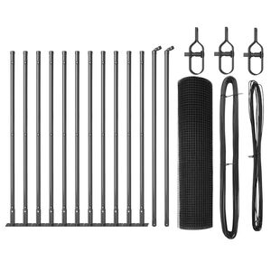 vidaXL Cl&ocirc;ture en fil soud&eacute; avec base en b&eacute;ton 25 x 0,6 m Gris Maille