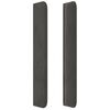 vidaXL T&ecirc;te de lit avec oreilles Gris fonc&eacute; 93x16x118/128 cm Velours