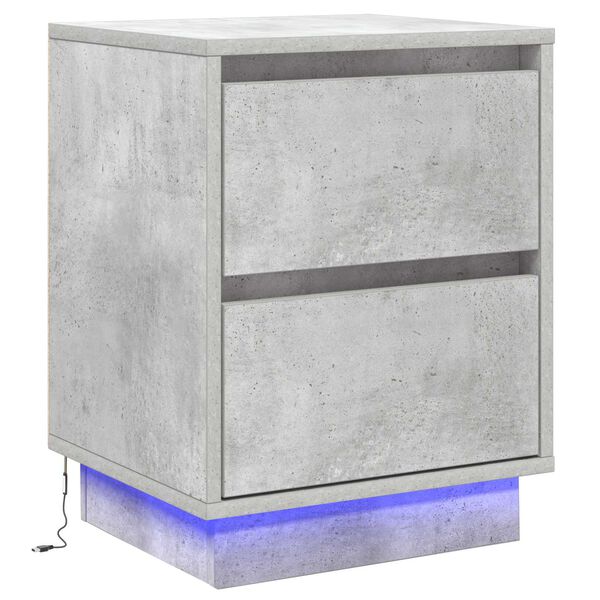 vidaXL Cabinet de chevet avec tiroir Gris b&eacute;ton 39 x 34,5 x 50 cm