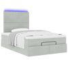 vidaXL Cadre de lit ottoman avec matelas gris clair 120x190 cm velours