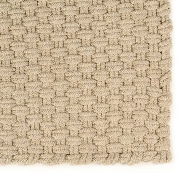 vidaXL Tapis rectangulaire Naturel 120x180 cm Coton