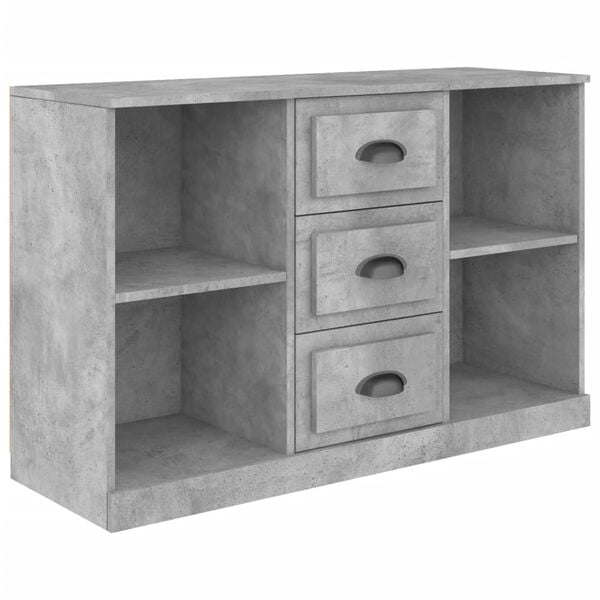 vidaXL Buffet gris b&eacute;ton 104,5x35,5x67,5 cm bois d'ing&eacute;nierie