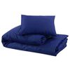 vidaXL Ensemble de housse de couette Bleu marine 155x220 cm Coton