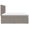 vidaXL Sommier &agrave; lattes de lit avec matelas Taupe 180x200 cm Tissu