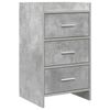 vidaXL Tables de chevet Gris b&eacute;ton 40 x 36 x 70 cm Bois d'ing&eacute;nierie