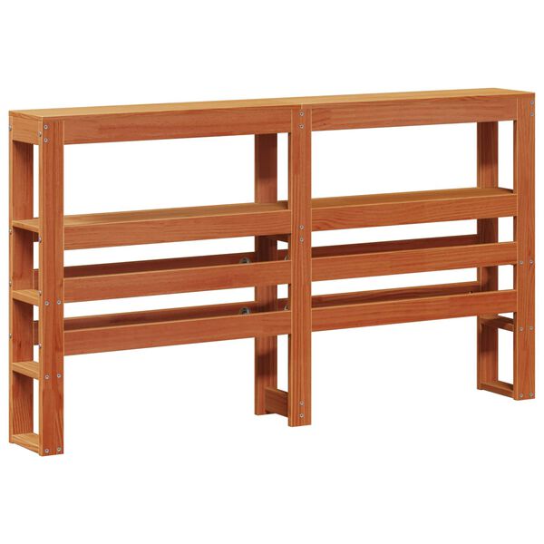 vidaXL Cadre de lit Cire marron 150 x 200 cm Bois de Pin Massif