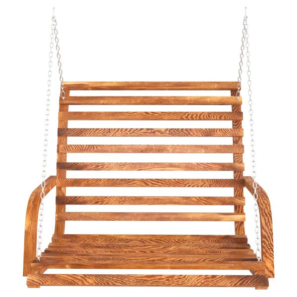 vidaXL Balancelle Bois courb&eacute; avec finition en teck 126x63x92 cm
